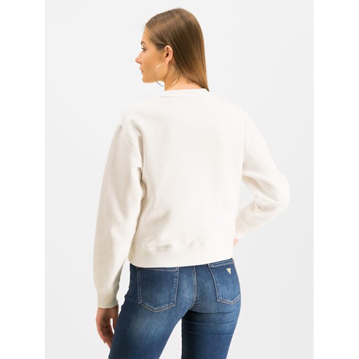 Guess Bluza Neon Fleece W01Q56 K68I0 Biały Regular Fit Guess XL wyprzedaż MODIVO