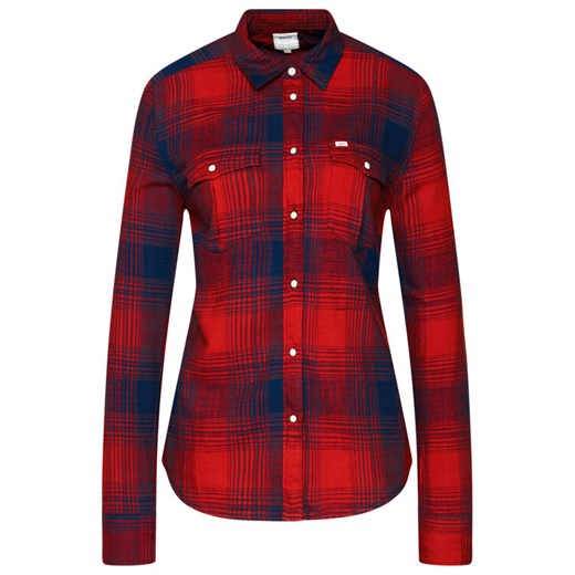 Lee Koszula jeansowa Western L45SGBOE Czerwony Regular Fit Lee XS MODIVO okazyjna cena