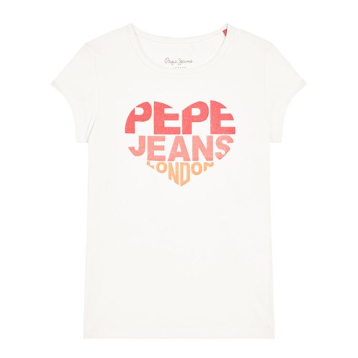 Pepe Jeans T-Shirt Bendela PG502433 Biały Regular Fit Pepe Jeans 12 promocyjna cena MODIVO