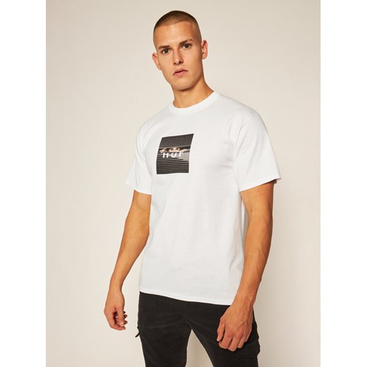 HUF T-Shirt Voyeur Logo TS01175 Biały Regular Fit Huf S promocyjna cena MODIVO