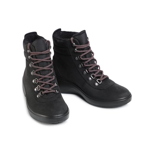 ECCO Botki Soft 7 Wedge Tred 42080351052 Czarny Ecco 36 promocyjna cena MODIVO