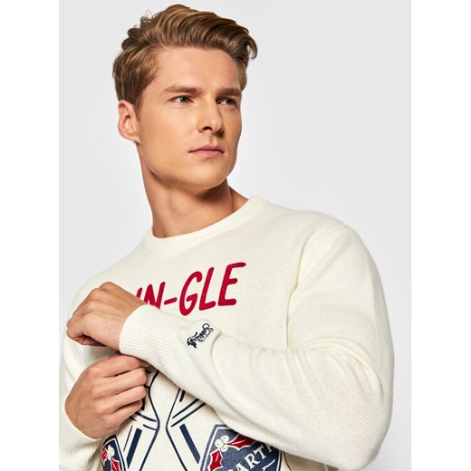 MC2 Saint Barth Sweter Heron HER0001 DGNG10 Beżowy Regular Fit Mc2 Saint Barth XL okazyjna cena MODIVO
