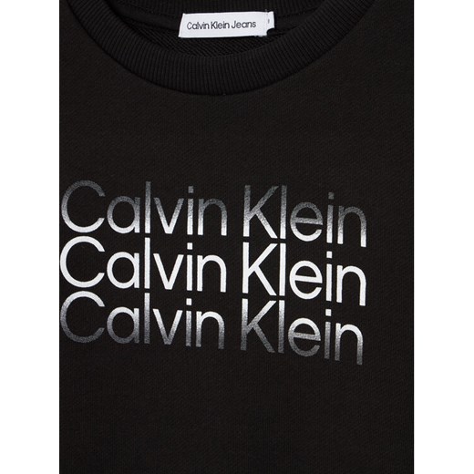 Calvin Klein Jeans Bluza Logo IB0IB01163 Czarny Regular Fit 8Y wyprzedaż MODIVO