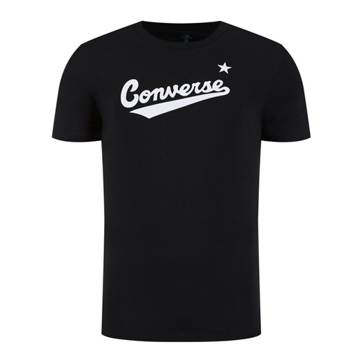 Converse T-Shirt Center Front Logo Tee 10018235-A01 Czarny Regular Fit Converse S promocja MODIVO