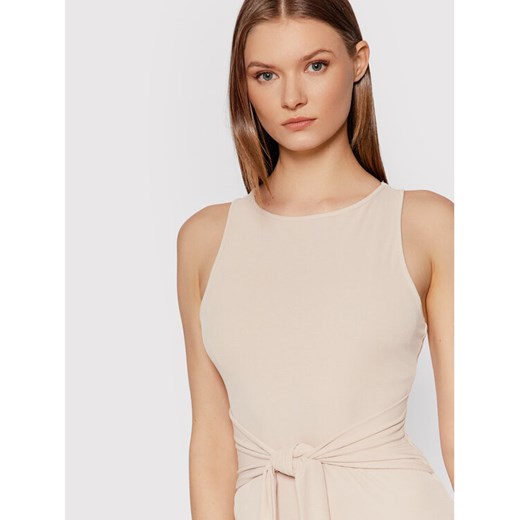 Guess Sukienka codzienna Annmari W1YK98 KAQL0 Beżowy Slim Fit Guess L okazja MODIVO
