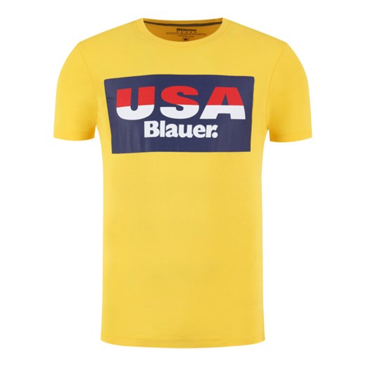 Blauer T-Shirt Soft 20SBLUH02158 004547 Żółty Regular Fit M MODIVO okazja