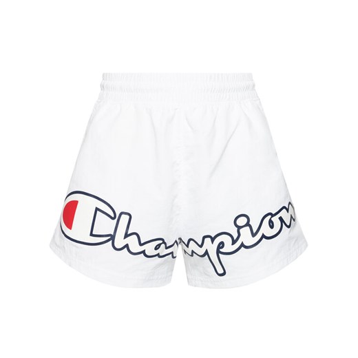 Champion Szorty sportowe Logo Leg Track 112661 Biały Custom Fit Champion XS wyprzedaż MODIVO