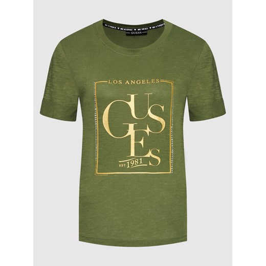 Guess T-Shirt Simonne W1YI0Q R8G00 Zielony Relaxed Fit Guess XS wyprzedaż MODIVO