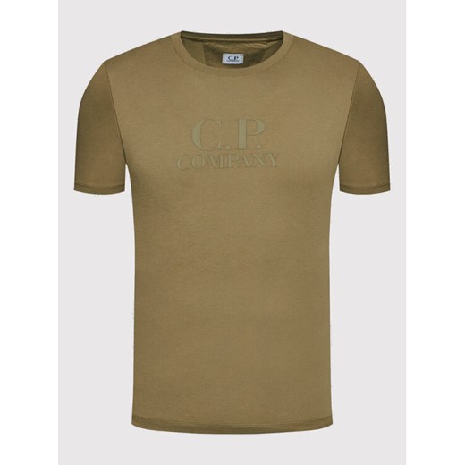 C.P. Company T-Shirt Classic Logo 11CMTS218A 005100W Zielony Regular Fit M okazja MODIVO