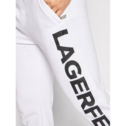 KARL LAGERFELD Spodnie dresowe 705039 511900 Biały Regular Fit Karl Lagerfeld S okazja MODIVO