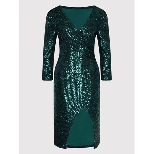 Rinascimento Sukienka koktajlowa CFC0018249002 Zielony Slim Fit Rinascimento S okazja MODIVO