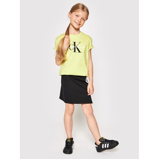 Calvin Klein Jeans T-Shirt IU0IU00068 Żółty Regular Fit 16Y okazja MODIVO