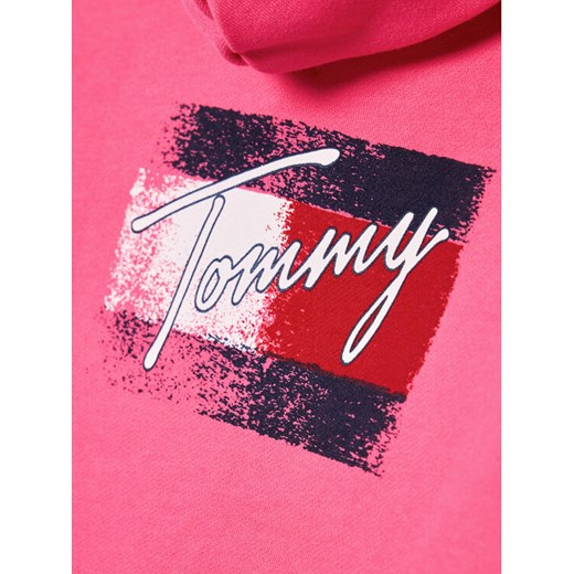 Tommy Hilfiger Bluza Flag Print KG0KG05765 D Różowy Regular Fit Tommy Hilfiger 14Y promocja MODIVO