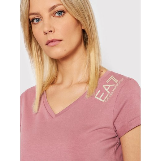 EA7 Emporio Armani T-Shirt 3LTT07 TJCRZ 1413 Różowy Regular Fit XS MODIVO