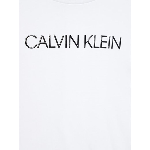 Calvin Klein Jeans Bluzka Institutional Logo IG0IG01014 Biały Regular Fit 12Y MODIVO