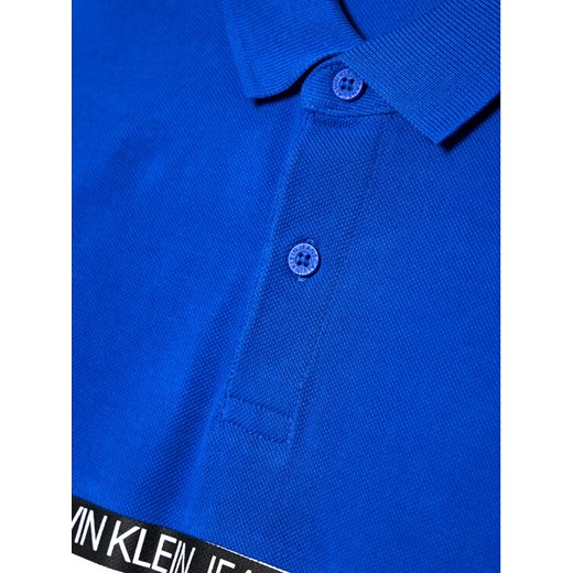Calvin Klein Jeans Polo Logo Colour Block IB0IB00734 Niebieski Regular Fit 8Y okazja MODIVO