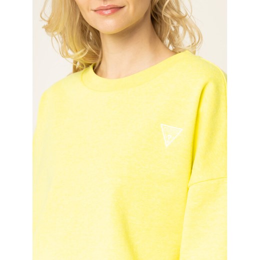 Guess Bluza Small Logo Fleece W01Q70 K9EN0 Żółty Regular Fit Guess L wyprzedaż MODIVO