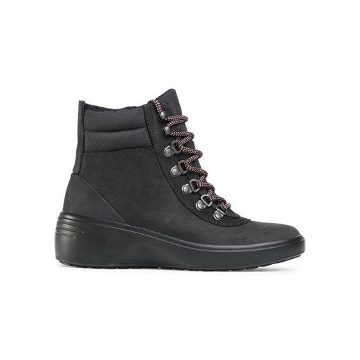 ECCO Botki Soft 7 Wedge Tred 42080351052 Czarny Ecco 36 promocyjna cena MODIVO