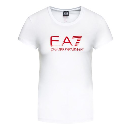 EA7 Emporio Armani T-Shirt 8NTT63 TJ12Z 0186 Biały Slim Fit XL wyprzedaż MODIVO