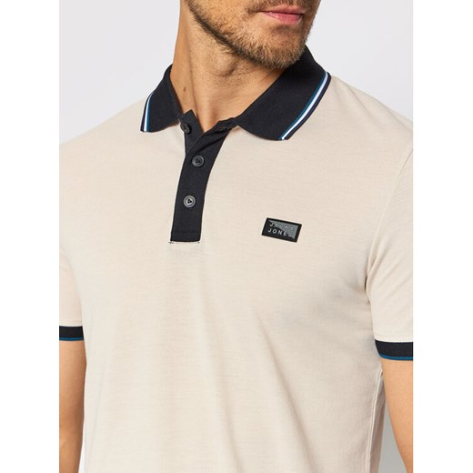 Jack&Jones Polo Charming 12187924 Beżowy Regular Fit S okazja MODIVO