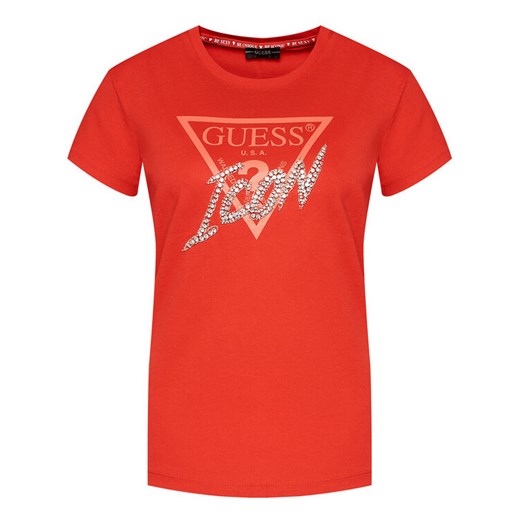 Guess T-Shirt Icon W0YI32 I3Z00 Czerwony Regular Fit Guess XS wyprzedaż MODIVO