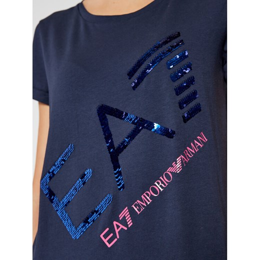 EA7 Emporio Armani T-Shirt 3KTT28 TJ12Z 1554 Granatowy Regular Fit M okazyjna cena MODIVO