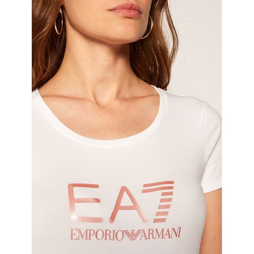 EA7 Emporio Armani T-Shirt 8NTT63 TJ12Z 188 Biały Regular Fit XS okazja MODIVO