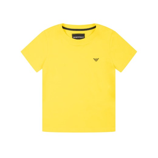 Emporio Armani T-Shirt 8N4TJC 4JFEZ 0254 Żółty Regular Fit Emporio Armani 4A okazyjna cena MODIVO