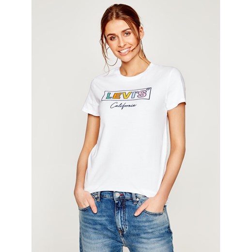 Levi's® T-Shirt The Perfect Graphic Tee 17369-0796 Biały Regular Fit XXS okazyjna cena MODIVO