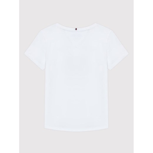 Tommy Hilfiger T-Shirt Script Print KG0KG06301 D Biały Regular Fit Tommy Hilfiger 12Y MODIVO wyprzedaż