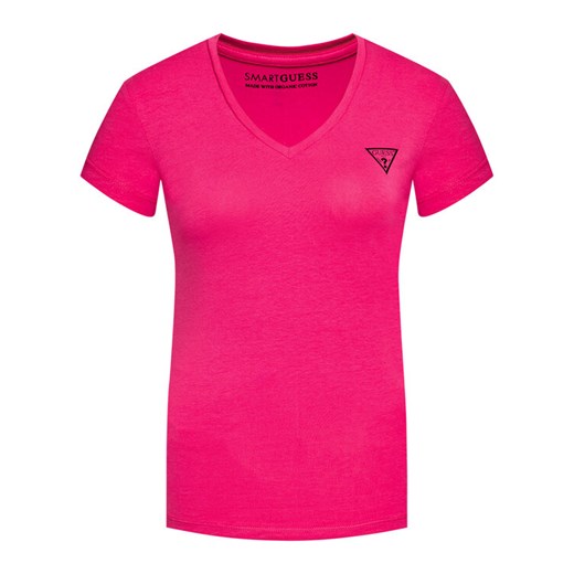 Guess T-Shirt Mini Triangle W1GI17 J1311 Różowy Slim Fit Guess XS okazja MODIVO