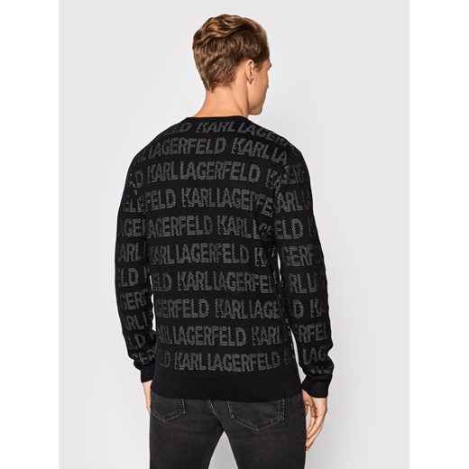 KARL LAGERFELD Sweter 655044 512305 Czarny Regular Fit Karl Lagerfeld M promocyjna cena MODIVO