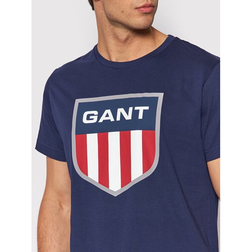 Gant T-Shirt Retro Shield 2003112 Granatowy Regular Fit Gant M wyprzedaż MODIVO