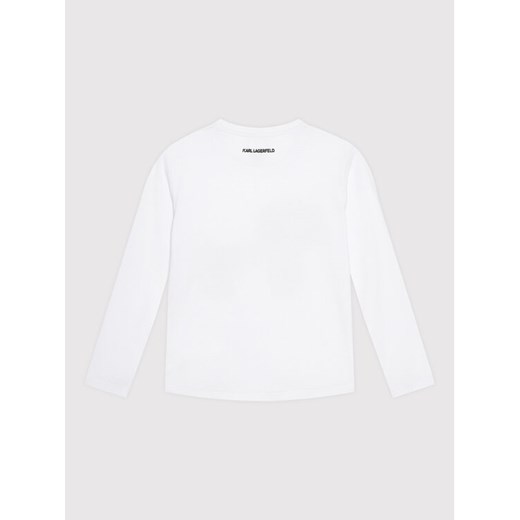 KARL LAGERFELD Bluzka Z15329 S Biały Regular Fit Karl Lagerfeld 12Y okazja MODIVO