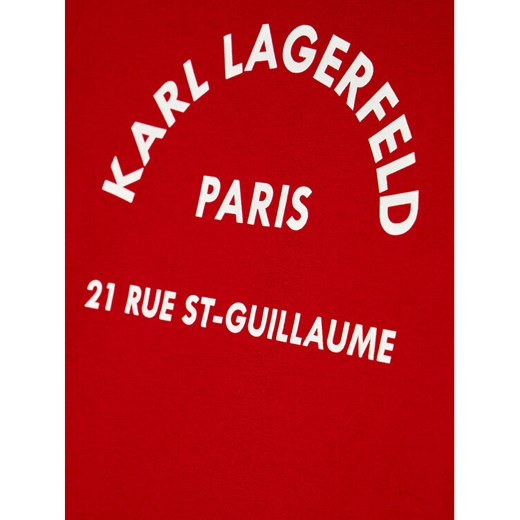 KARL LAGERFELD T-Shirt Z25316 S Czerwony Regular Fit Karl Lagerfeld 10Y promocja MODIVO