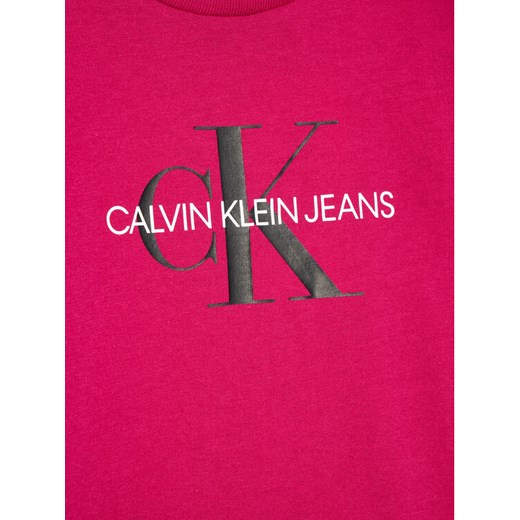 Calvin Klein Jeans T-Shirt Monogram Logo IU0IU00068 Różowy Regular Fit 12Y okazja MODIVO