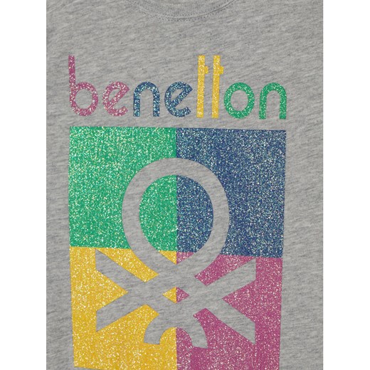 United Colors Of Benetton T-Shirt 3096C1539 Szary Regular Fit United Colors Of Benetton 110 MODIVO wyprzedaż