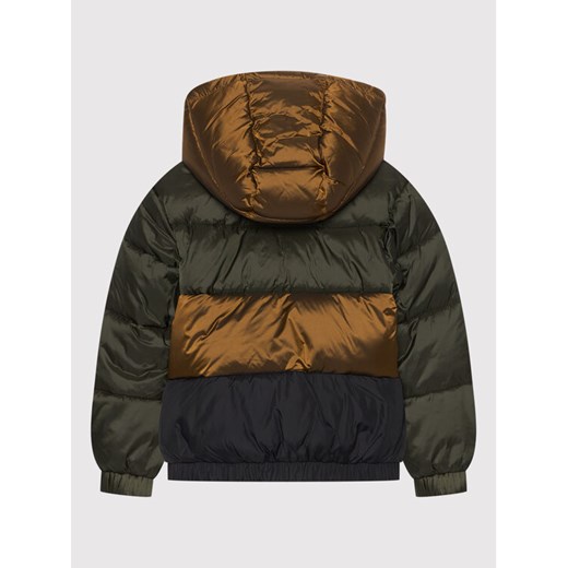 Tommy Hilfiger Kurtka puchowa Puffer Colorblock KB0KB06770 M Zielony Regular Fit Tommy Hilfiger 4Y wyprzedaż MODIVO