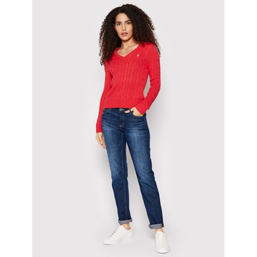Polo Ralph Lauren Sweter 211580008077 Czerwony Regular Fit Polo Ralph Lauren S MODIVO