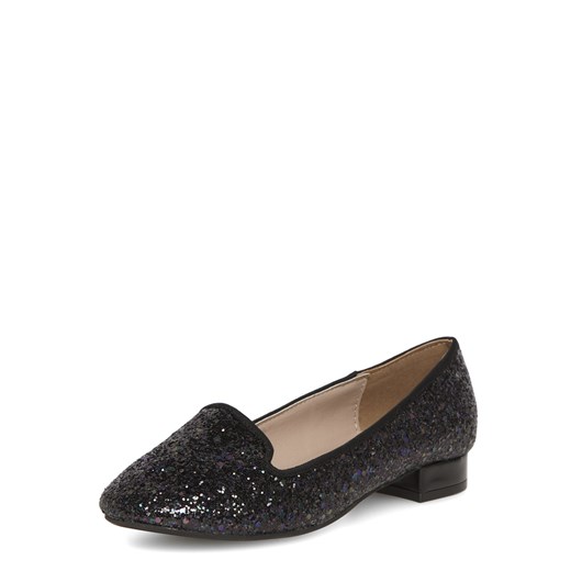 Navy glitter block heel pumps dorothy-perkins czarny 