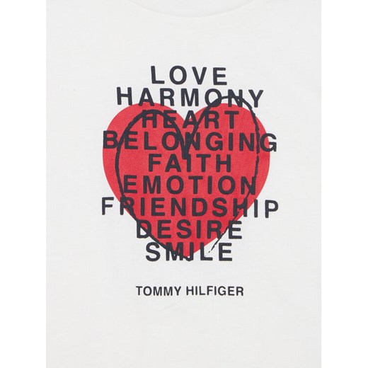 Tommy Hilfiger T-Shirt Valentines Day KS0KS00259 Biały Regular Fit Tommy Hilfiger 14Y okazyjna cena MODIVO