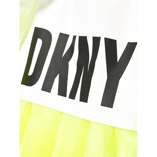 DKNY Spódnica D33569 S Żółty Regular Fit 12Y wyprzedaż MODIVO