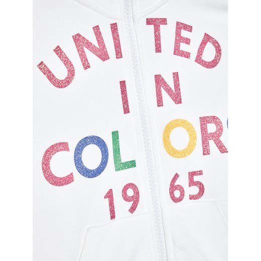 United Colors Of Benetton Bluza 3J68C5933 Biały Regular Fit United Colors Of Benetton 110 okazyjna cena MODIVO