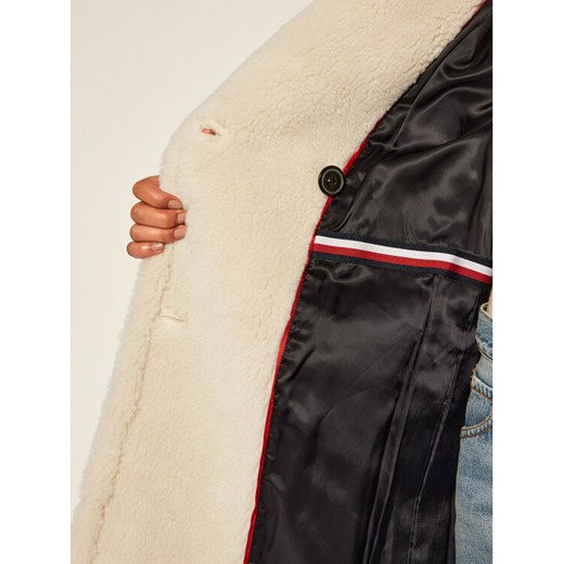 Tommy Hilfiger Kożuch Teddy WW0WW29339 Beżowy Regular Fit Tommy Hilfiger 38 wyprzedaż MODIVO
