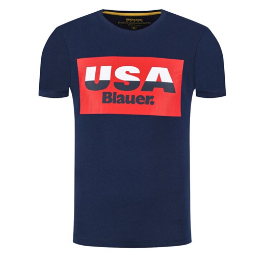 Blauer T-Shirt Soft 20SBLUH02158 004547 Granatowy Regular Fit XL wyprzedaż MODIVO