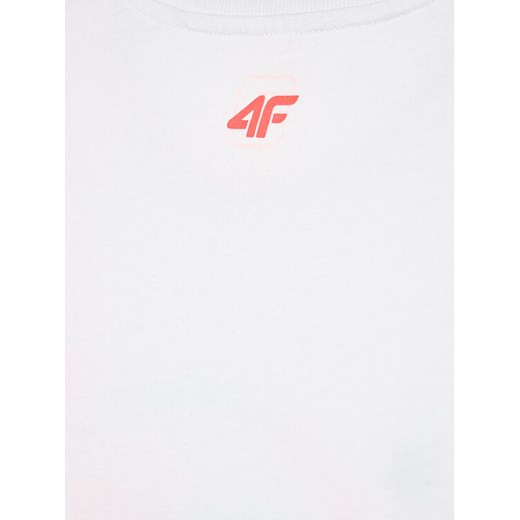 4F T-Shirt HJL21-JTSD010 Biały Regular Fit 152 promocja MODIVO