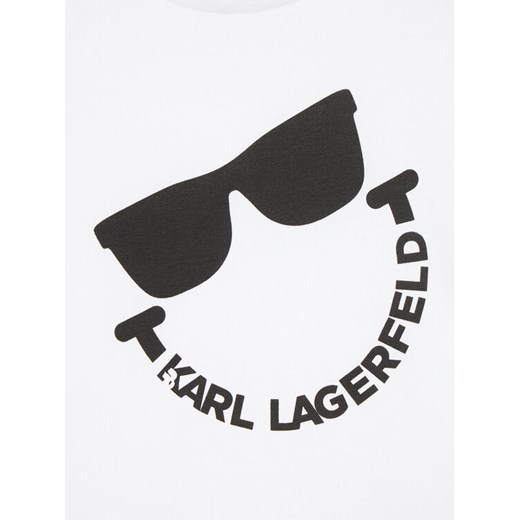 KARL LAGERFELD T-Shirt SMILEY WORLD Z25344 M Biały Regular Fit Karl Lagerfeld 4Y MODIVO