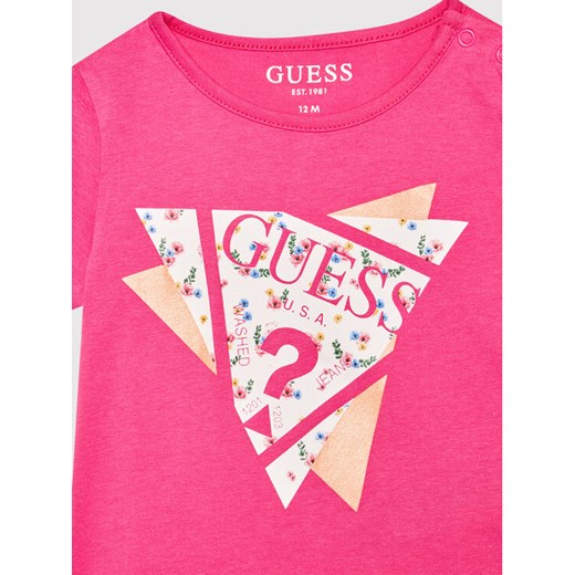Guess T-Shirt K2RI02 K6YW1 Różowy Regular Fit Guess 6X_7Y MODIVO