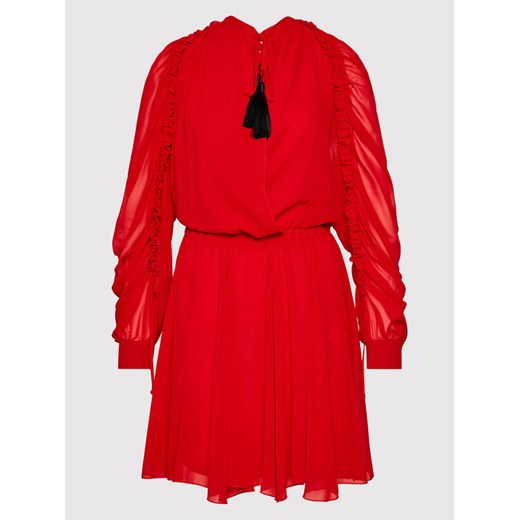 Babylon Sukienka koktajlowa O_MF0512 Czerwony Regular Fit 42 promocyjna cena MODIVO