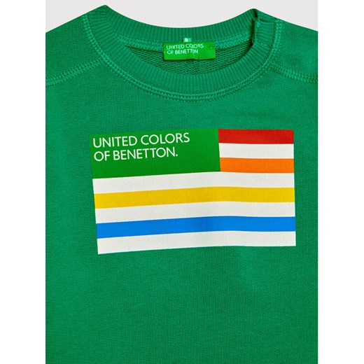 United Colors Of Benetton Bluza 3J70G100H Zielony Regular Fit United Colors Of Benetton 90 MODIVO